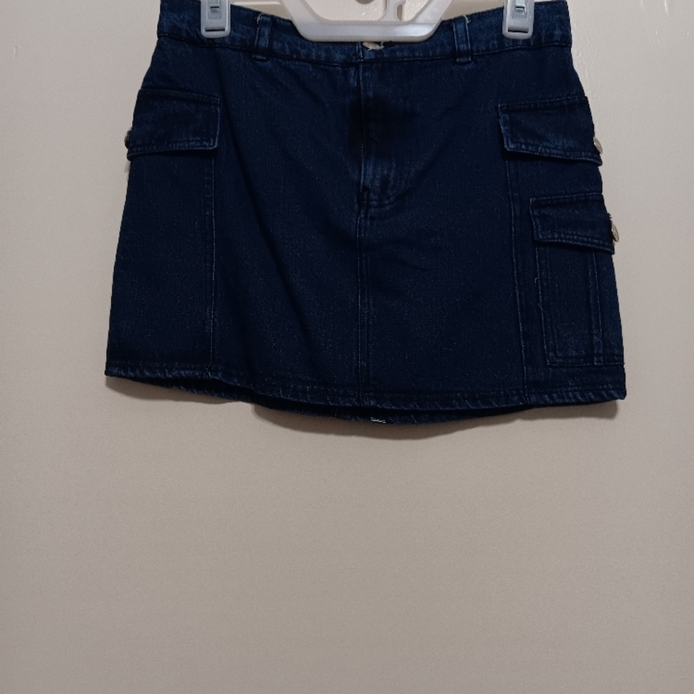 Dark Blue Cargo Skirt